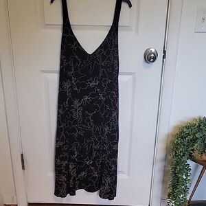 Black Floral Slip Dress
